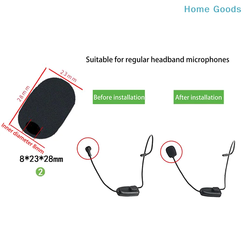 preferredMicrophone Sponge 10PCS Headset Microphone Sponge For Motorcycle Intercom Helmet Bluetooth Headsetproduct