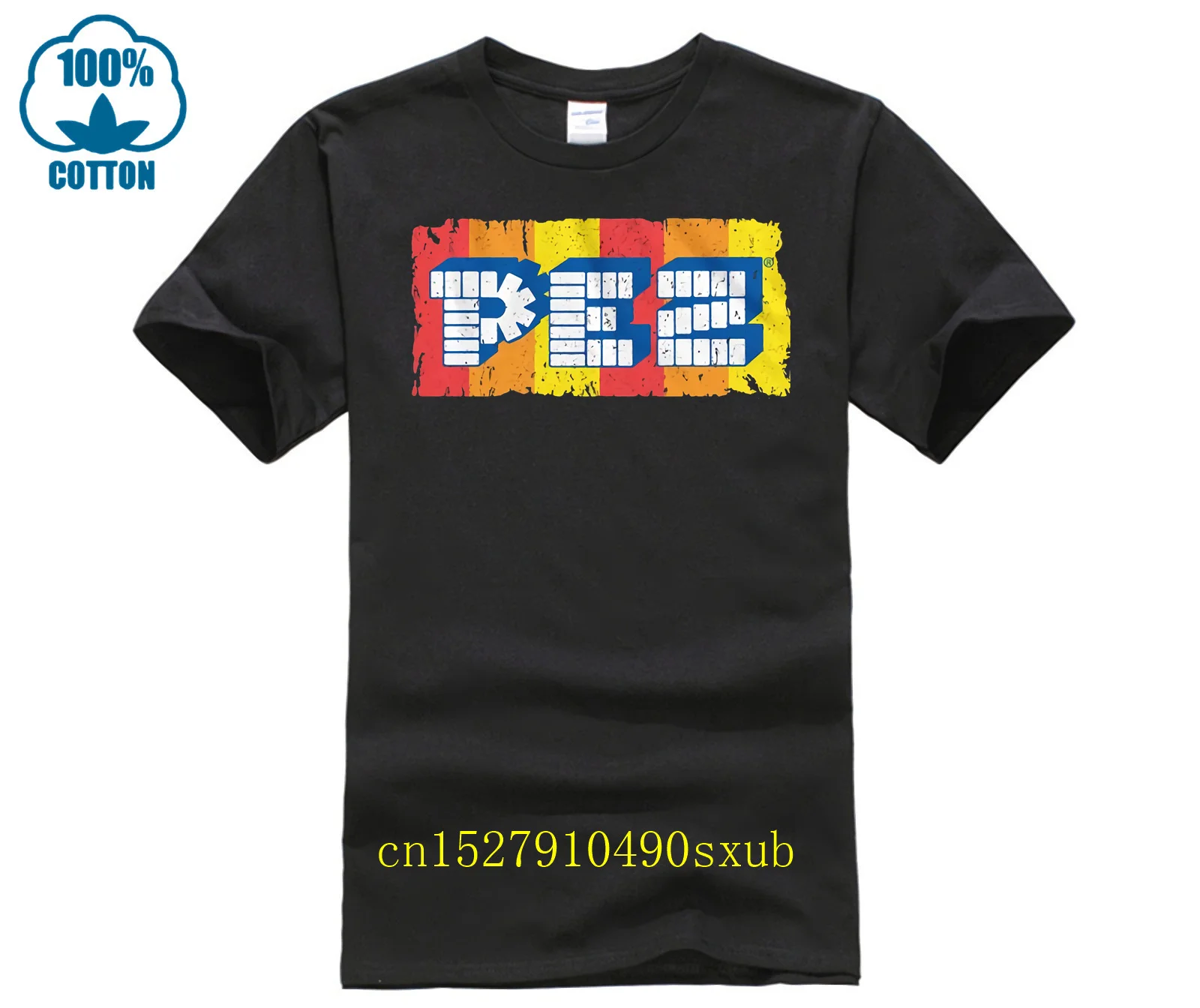 Pez Candy Vintage Logo MenS T Shirt Retro Throwback Dispenser Loose Size Tee Shirt