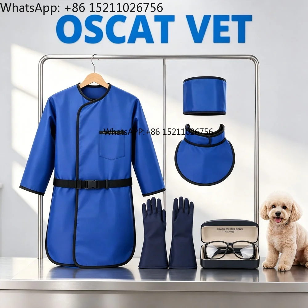 OSCAT Vet X Ray Radiation Protection Lead Apron 3/5 Piece Set Safety Protective Apparel Pet X Ray Protection Veterinary Clinic