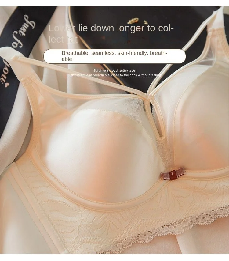 Small Bust Push-up Bra For Women, Adjustable Shapewear, Side Breast Correction, Sexy And Flattering, High-end Bra