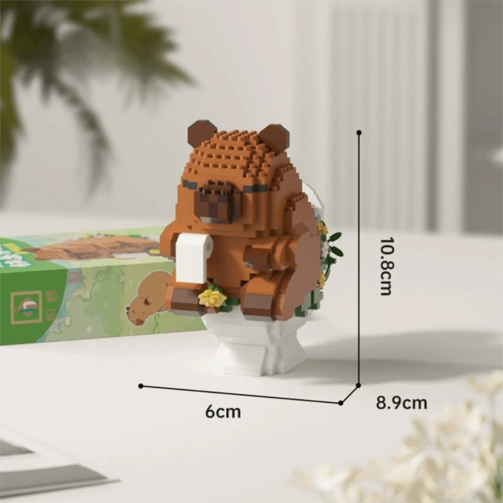 

Creative Cartoon Capybara Building Blocks Micro Diamond Animals Nanobricks Capybara DIY Model Building Bricks Children's Toys