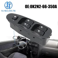 Para Kia Sephia 1997-2001 y 2000-2004 Spectra Sedan 0K2A2-66-350 0K2N2-66-350A botón de interruptor de ventanilla eléctrica de coche delantero izquierdo 0K2A 266350