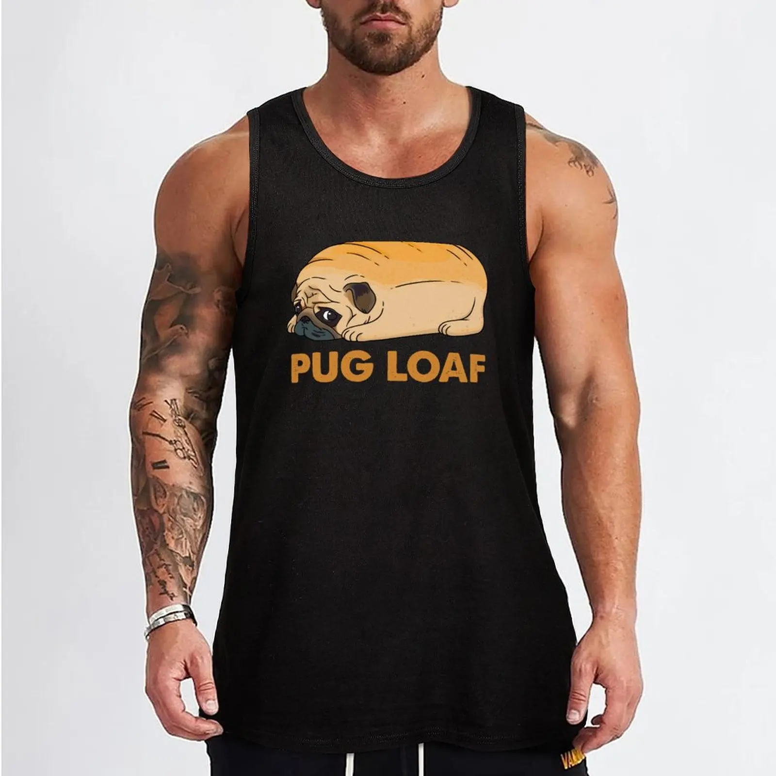 Pug Loaf, pug toast, funny dog, meme, pug dog Tank Top anime top sleeveless tshirts for men t-shirts man