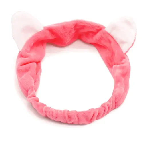 Cat Ears Coral Fleece Head Bands Spa Headband For Washing Face Makeup Headband Bow Tie Hair Band Microfiber Women Headbands