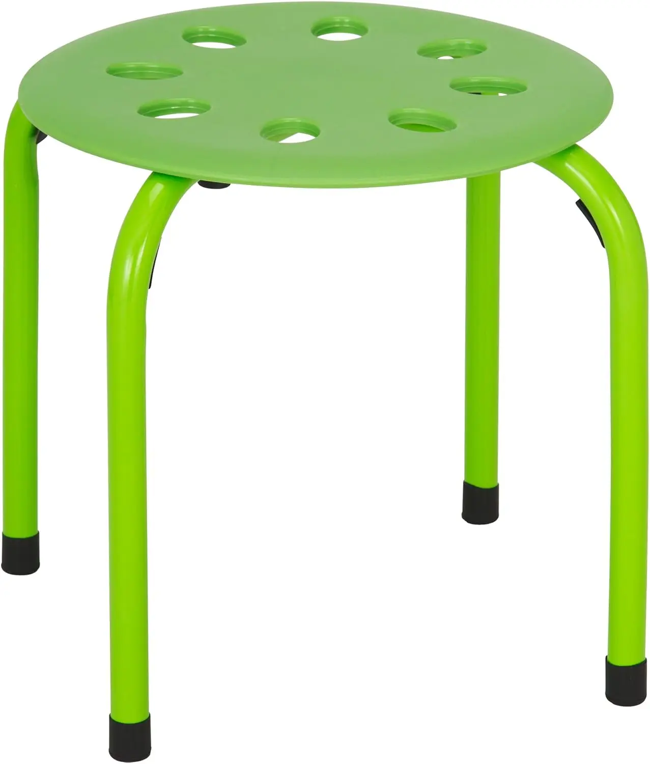 Commercial Furniture Daycare Stacking Stools for Kids, 12" Children's Portable Nesting Office and Classroom Stools, Assorted Col