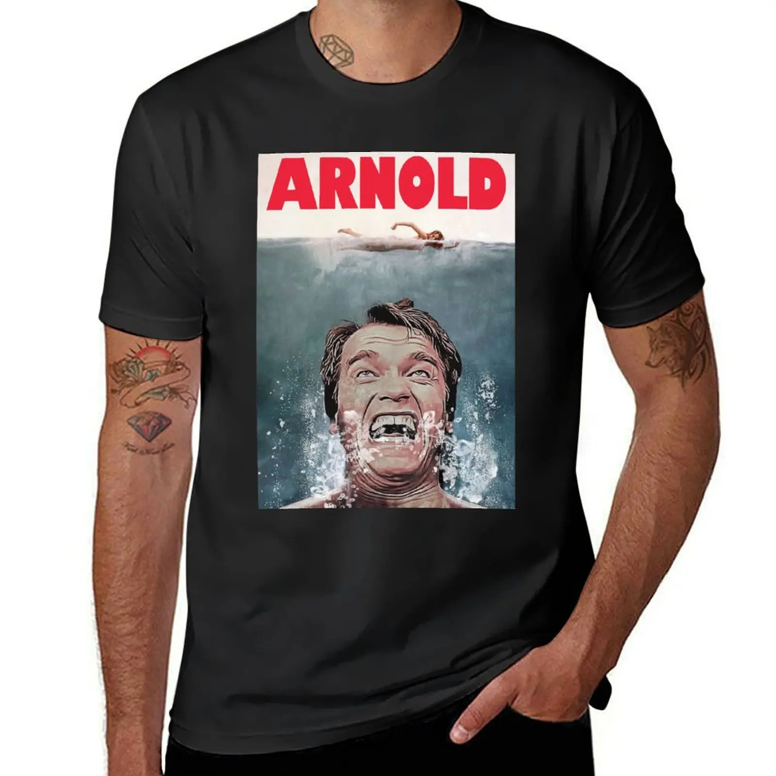 Arnold Shark T-shirt for a boy vintage black t-shirts for men