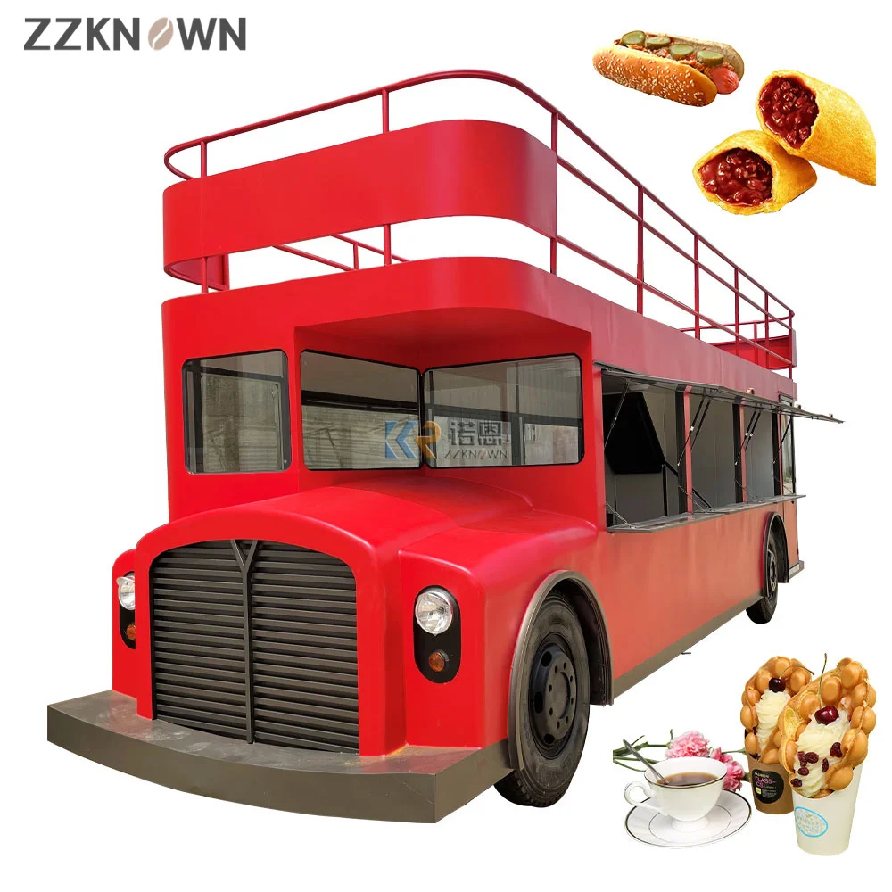 Mobile Food Cart Fast Food Van Trailer Ice Cream Vending Cart Outdoor Food Kiosk Manufacturer