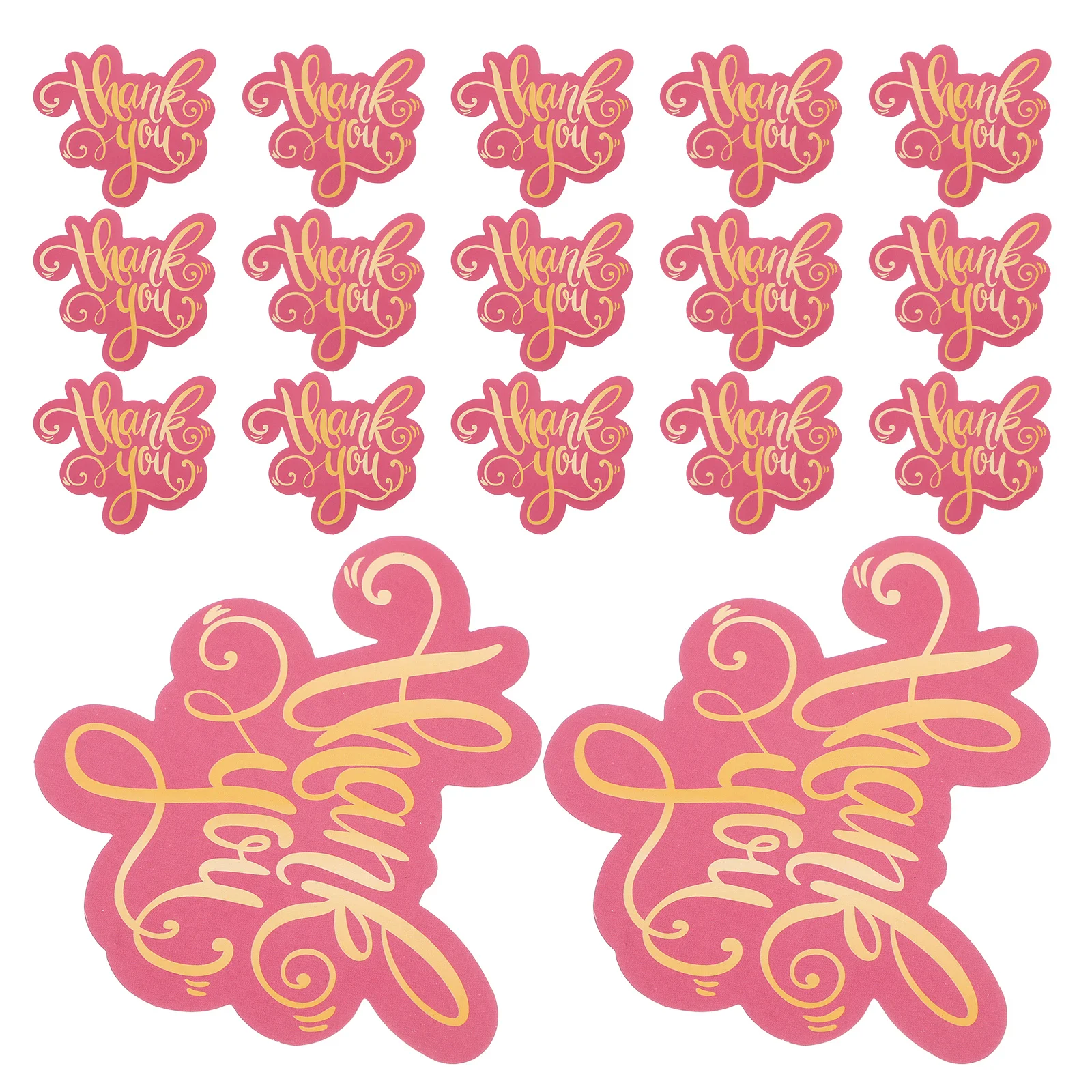 

50Pcs Thank You Cards Small Business Mini Size Unique Double-Sided Print Heart Shape Green Cardstock for Customer Appreciation