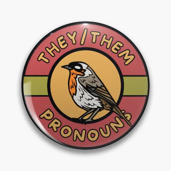 I Go By They Them Pronouns Lgbtq Pride  Soft Button Pin Creative Lapel Pin Jewelry Decor Metal Women Fashion Gift Lover Collar