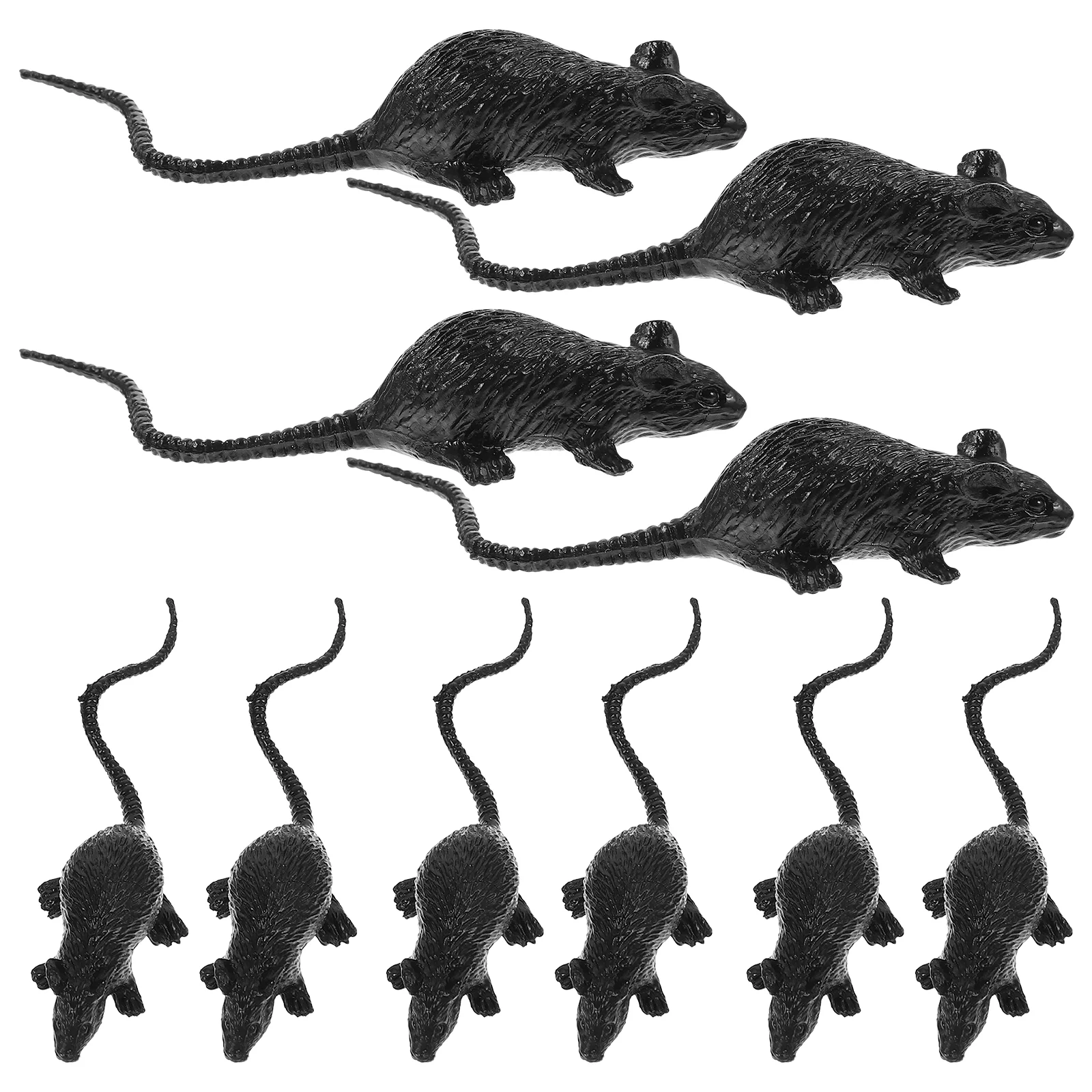 10 Pcs Rat Plush Cat Toy Decorations Inflatable Halloween Mouse Props Party Supplies
