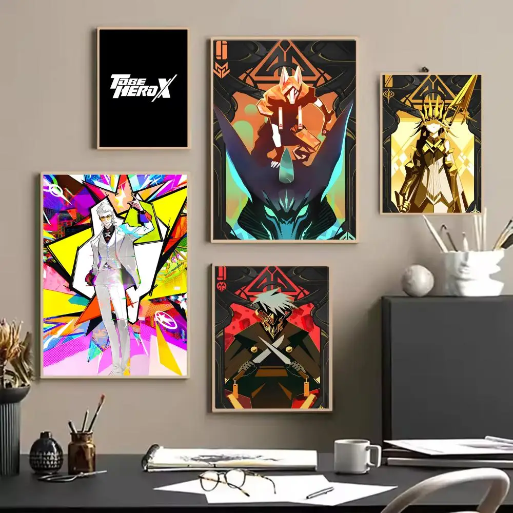 Dynamic Cyberpunk T-To Be Hero X Chinese Donghua Action Vibe Poster Painting Wall Art for Living Room Home Gifts Decor Mural