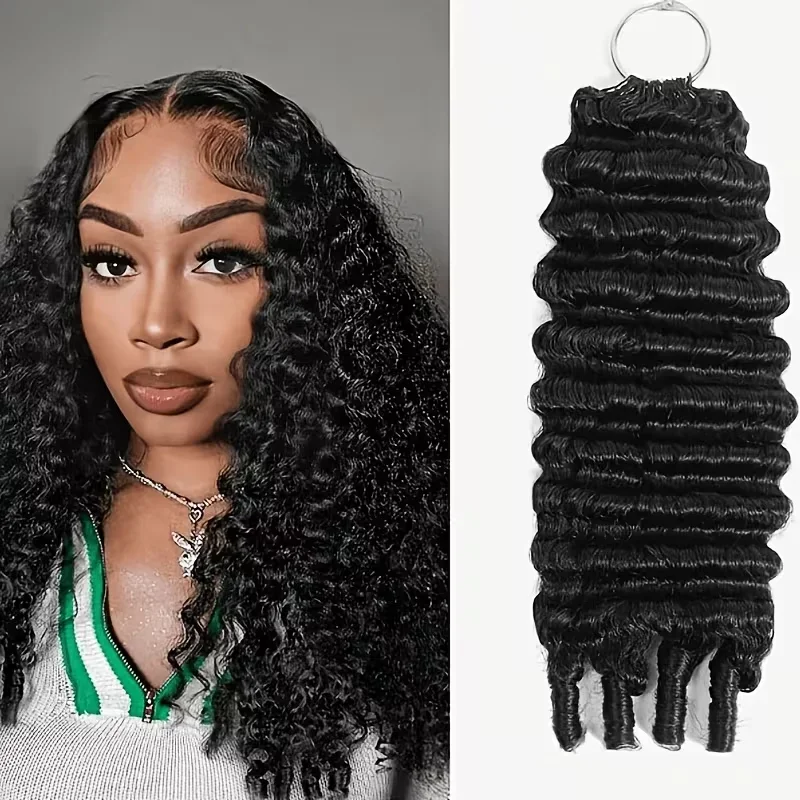 Burmese Curly Crochet Braids Natural Soft Crochet Hair Extensions Invisible for Twist Braids Suitable for Black Hair Braiding