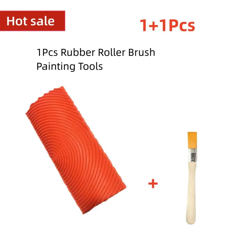 

Rubber Wood Graining Wall Painting Tools Diy Anti-slip Brushing Tool Set Reusable Roller Brush Home Decor High-quality