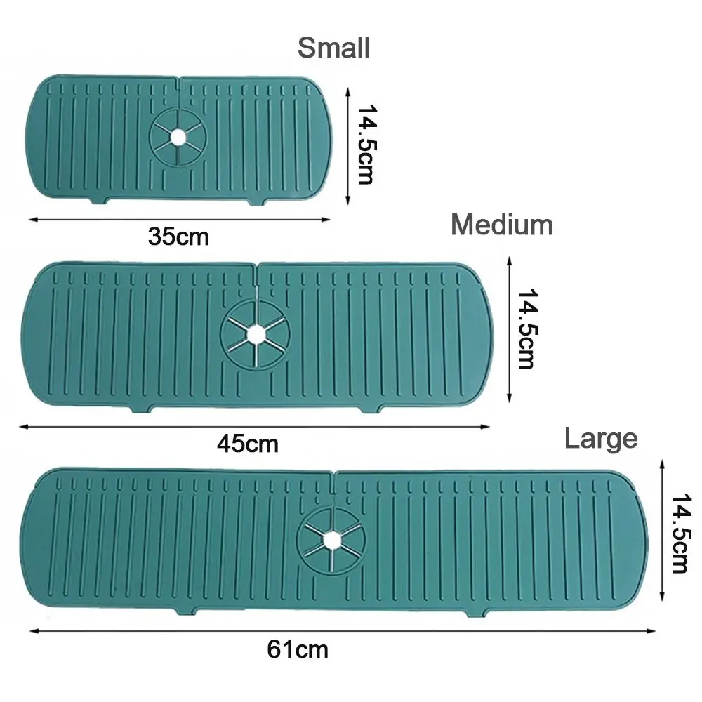 Durable Drying Mat Bathroom Faucet Mat Sink Splash Guard Countertop Protector Draining Pad