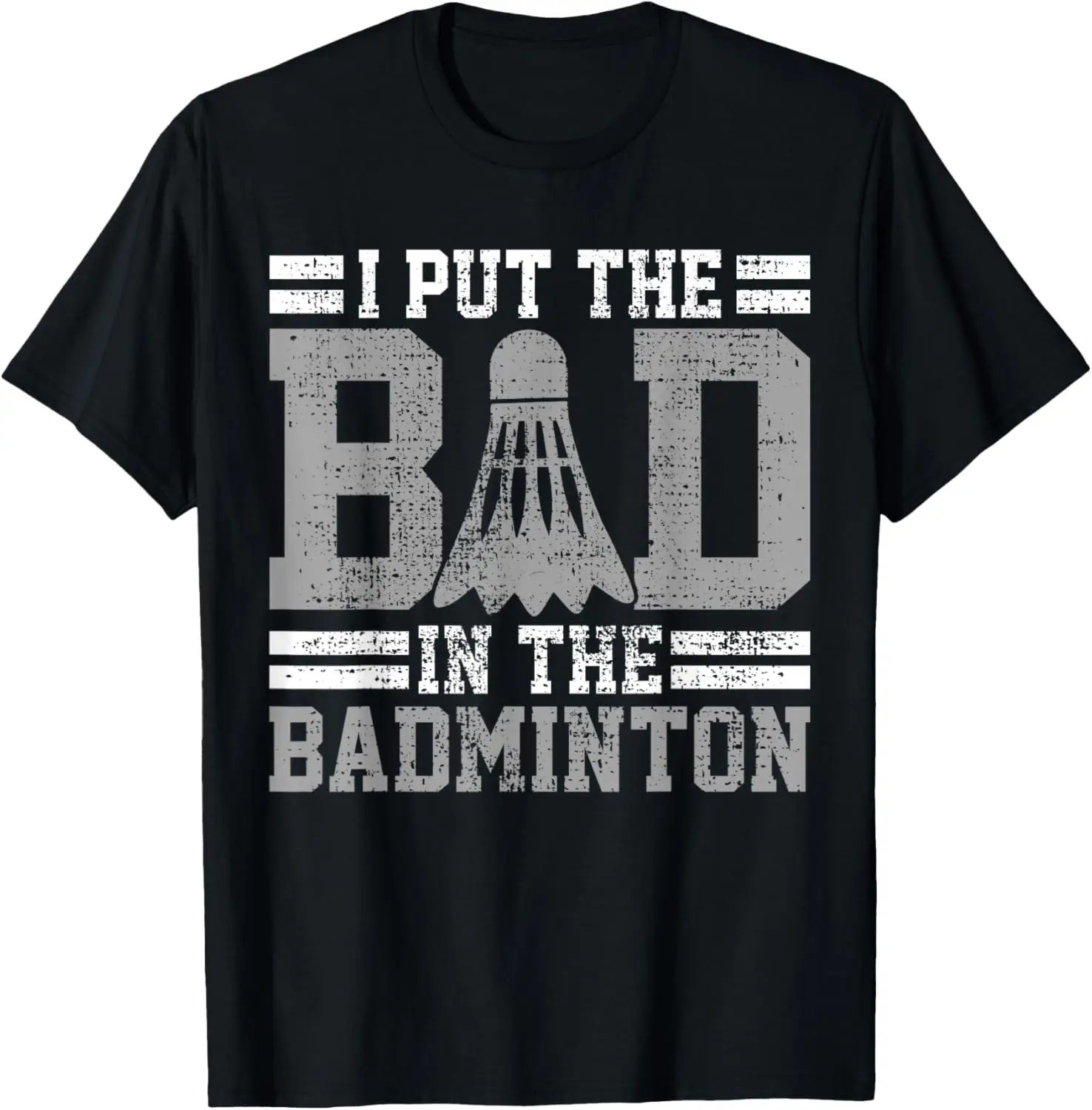 

Подарочная футболка с забавной надписью «Бадминтон»