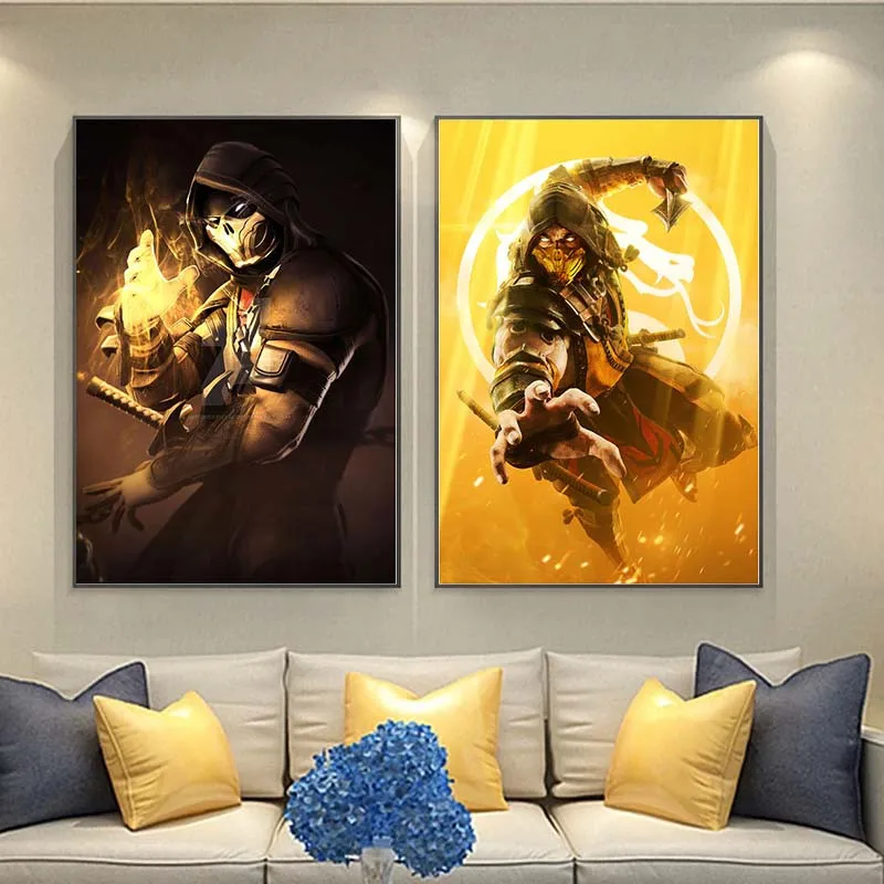 Mortal Kombat's Game Print Art Canvas Poster For Living Room Decor Home Wall Picture