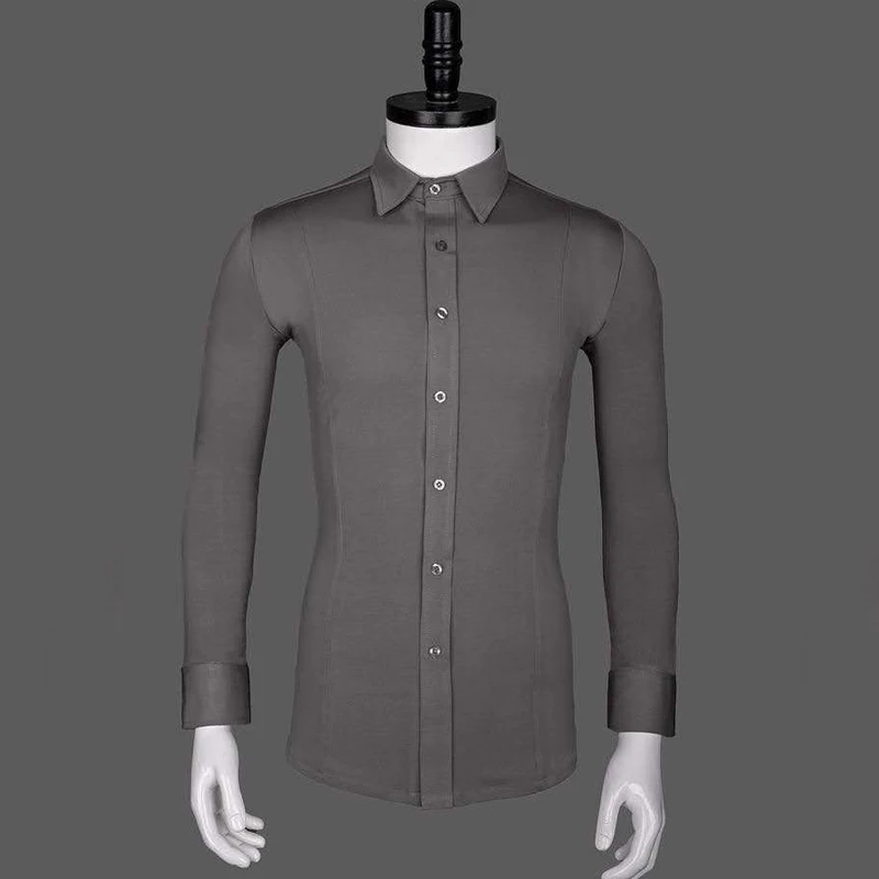 قميص مسابقة الرقص اللاتيني للرجال ، قاعة رقص ، تانجو حديث ، قميص سامبا ، قمصان أداء رجالية ، ملابس رقص مسرحي ، SL9592 ، 3 ألوان