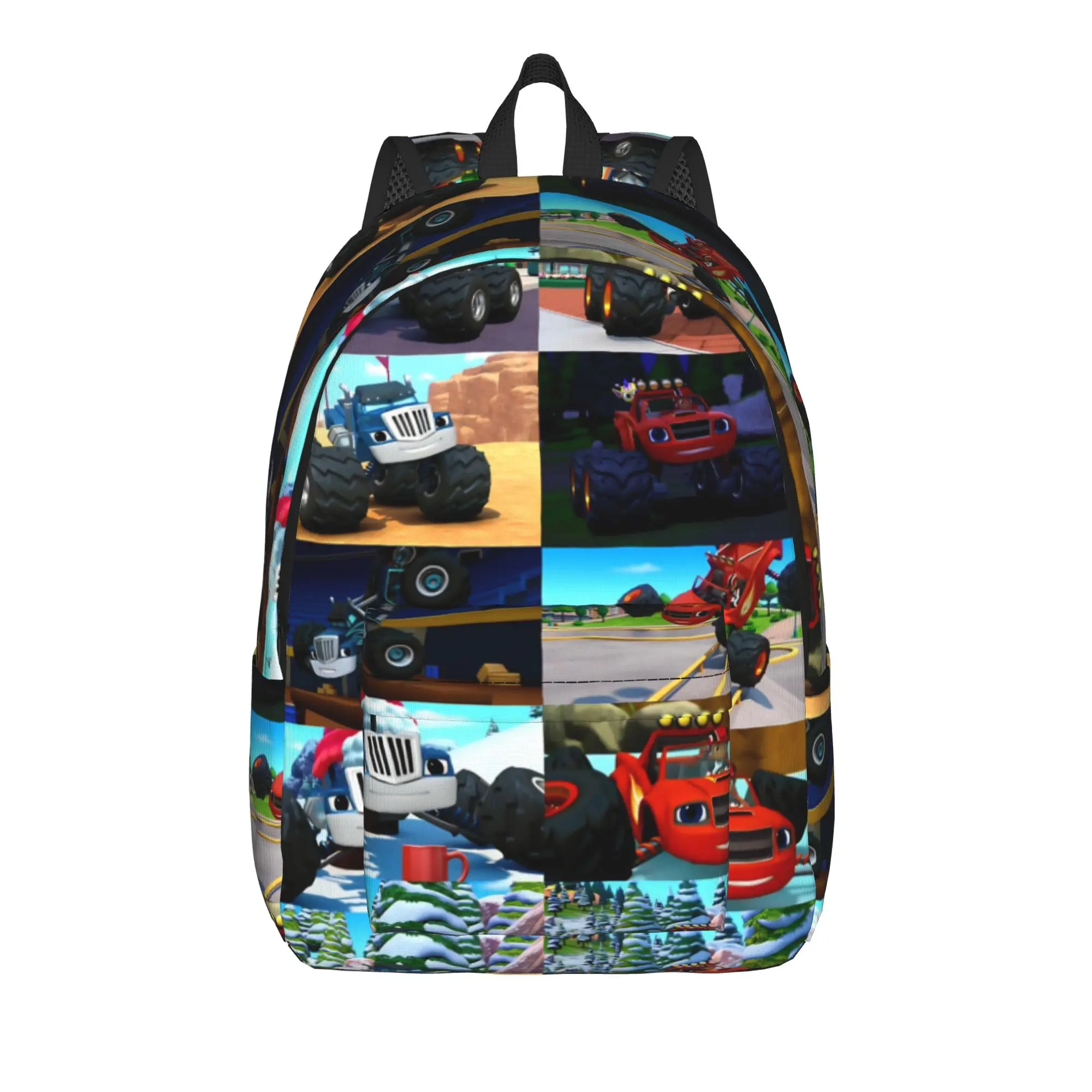 

Blaze and the Monster Machines Casual Backpack Durable High School Hiking Travel Daypack for Men Women College Shoulder Bag