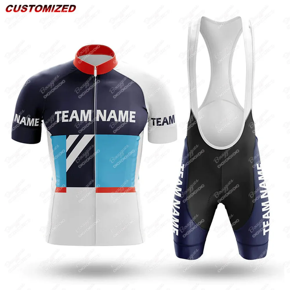 Customized Team Name (4)Men Short Sleeve Cycling Jersey Sets Maillot Ropa Ciclismo Outdoor sports Bicycle Clothing Bike Shirts