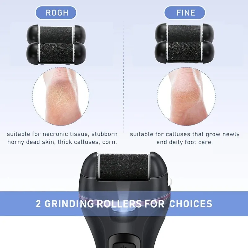 Electric Sandpaper Foot Grinder Pedicure Tool, Portable Dead Skin Hard Callus Remover for Heels Professional Foot Care Supplies - view 6
