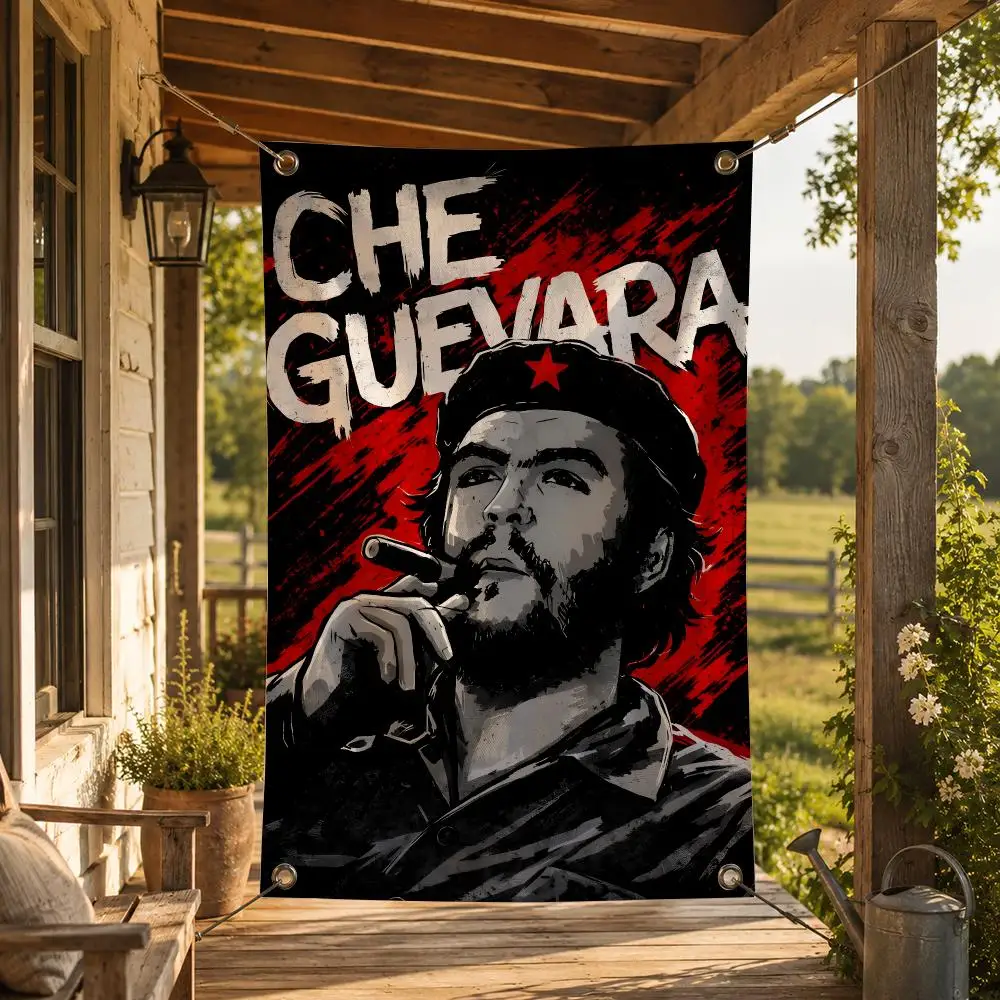 Historical C-Che Guevara Flags Decorative Flag Banner for Indoor Outdoor Wall Garden Yard Porch Patio Home Party Decor