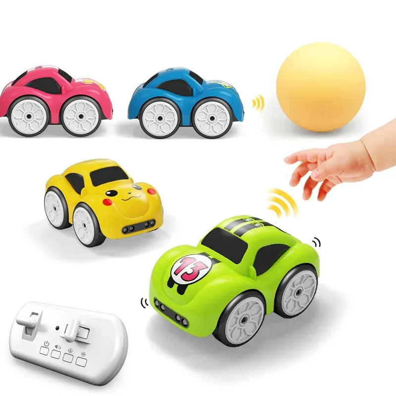 RC Intelligent Sensor Remote Control Cartoon Mini Car Electric Car Smart Music Lighting Children Toys Gift