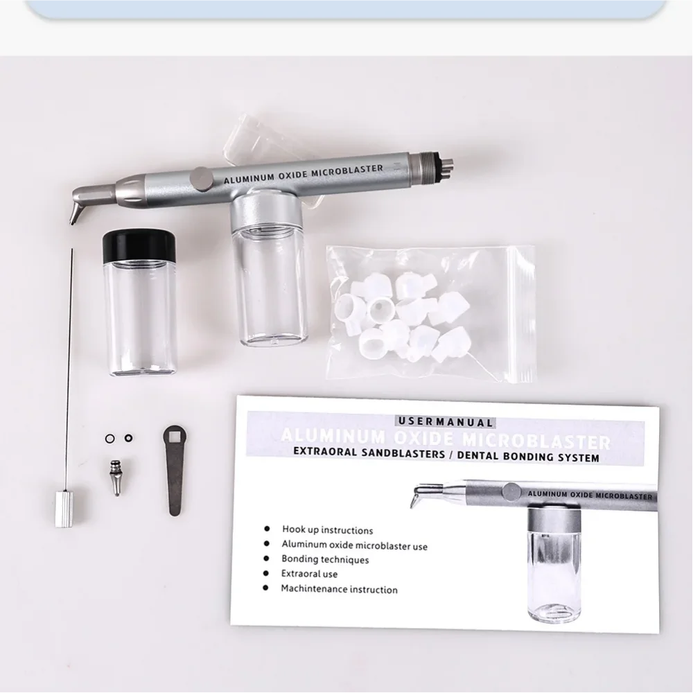 

Кронштейн для пескоструйного пистолета с дентальным оксидом алюминия для ортодонтического бондинга, отбеливания зубов, полировки, реставрационных работ и ухода за полостью рта