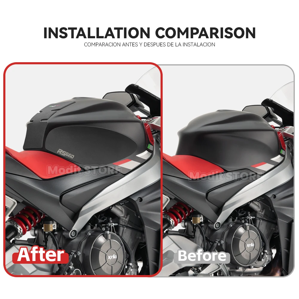 Almofada lateral do tanque de combustível da motocicleta, protetor adesivos, almofada de tração decalque para Aprilia RS 660 RS660 TUONO 660 2020-2024, novo