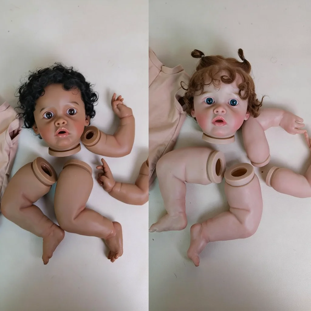 

NPK 20inch Doll Kits Painted Finished with Hand Rooted Hair High Quality Multiple Layers Benjamin Two Colors