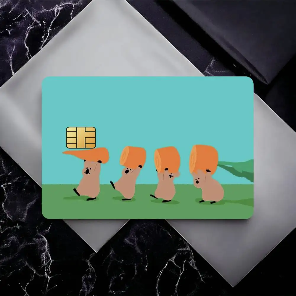 Cute D-Dinotaeng Credit Card Skin Stickers for Bank Card Bus Metro Card Sticker Waterproof Gift