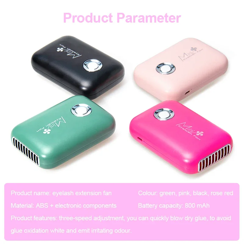 1PCS  Eyelash Fan Dryer Grafting special Quick drying fan Mini portable air conditioning Eyelash lengthening dryer glue blower