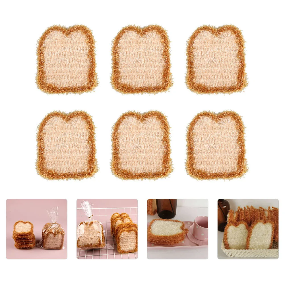 

6 Pcs Dishwasher Towels and Cleaning Cloth Dishes Scrubbing Washing Kitchen Rag Rags Washcloths Reusable Scrubber