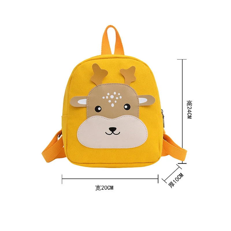 Cute Cartoon Deer Girls School Bags Yellow Nylon Children Backpacks For Kindergarten School Students Schoolbag Kids Satchels