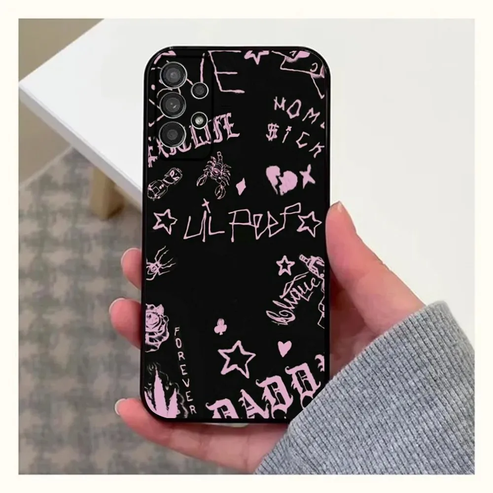 Rapper L-Lil P-Peep Phone Case For Samsung Galaxy A13,A21s,A22,A31,A32,A52,A53,A71,A80,A91 Soft Black Cover