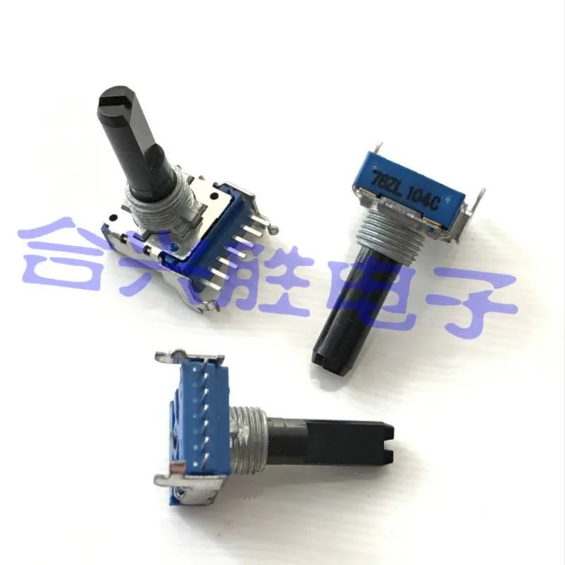 1PCS RK14 Type Potentiometer 104C With Midpoint 7Pin C100K AVR40 AVR50 High And Low Pitch Potentiometer