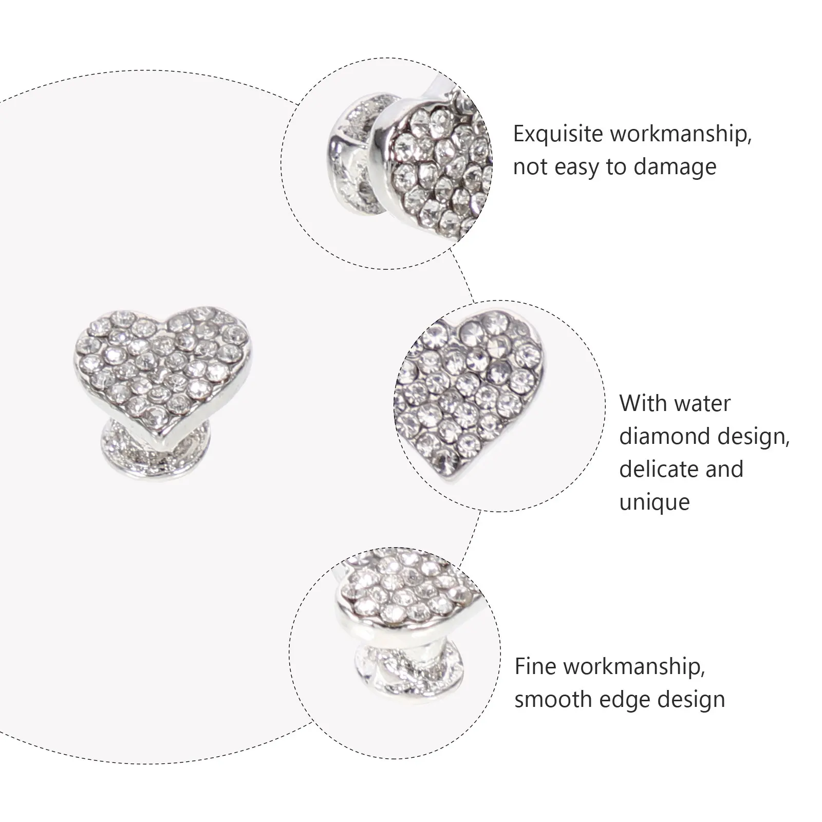 3 szt. Ozdoby do paska zegarka, metalowe dekoracje na pasek, odporne na zarysowania akcesoria do paska zegarka, unisex