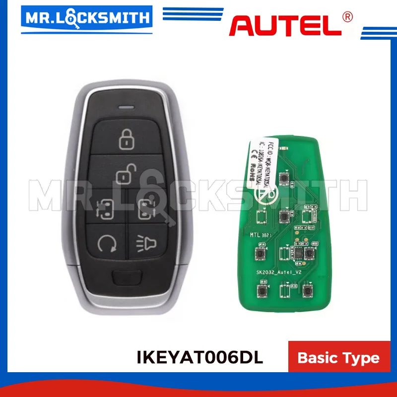 MRLOCKSMITH AUTEL MAXIIM IKEY Standard Style IKEYAT006DL 6 Buttons Independent Smart Key (Left Door/ Right Door/ Remote Start)