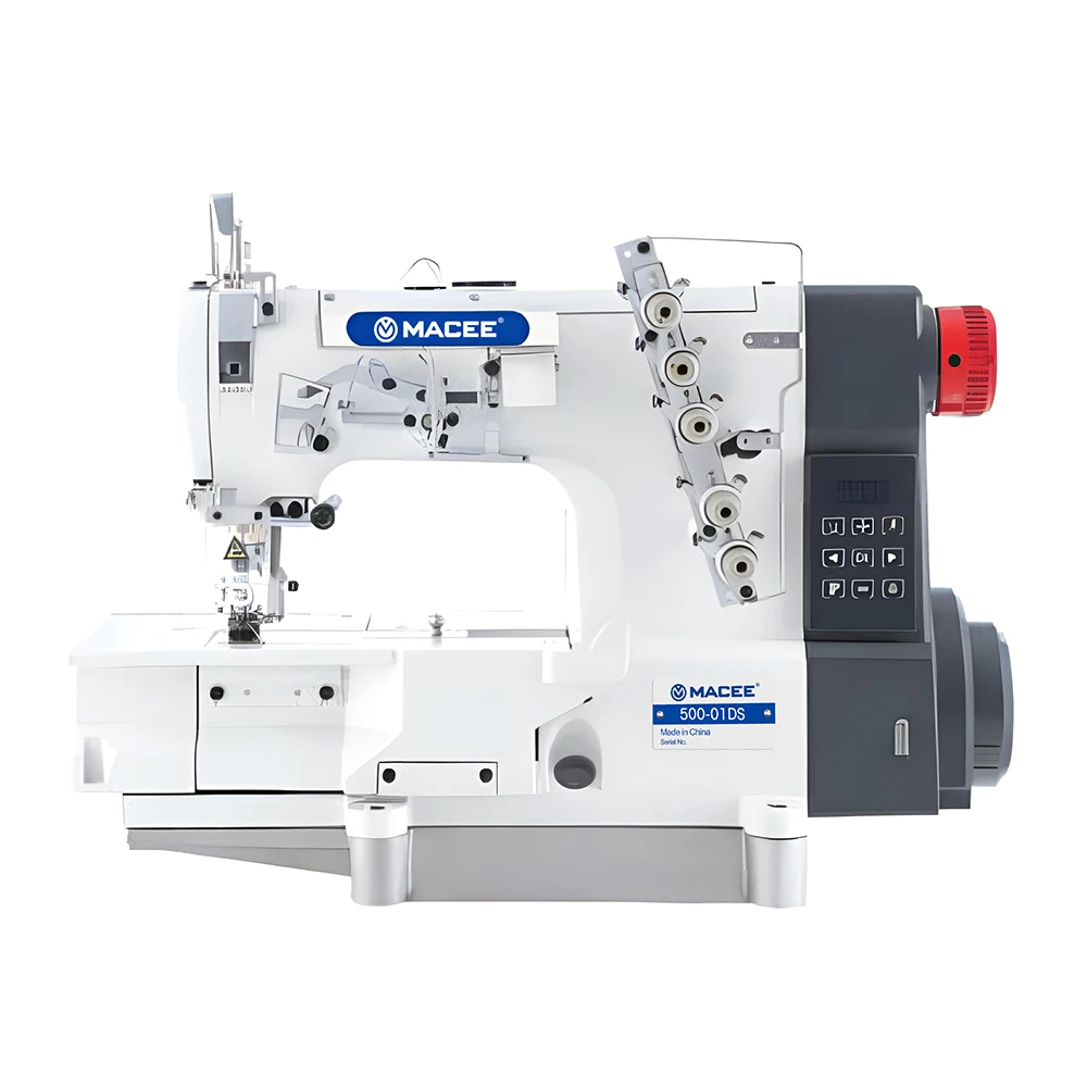 MC 500-01DS Direct Drive Flat Bed Three Needles Five Threads Interlocking Sewing Machine