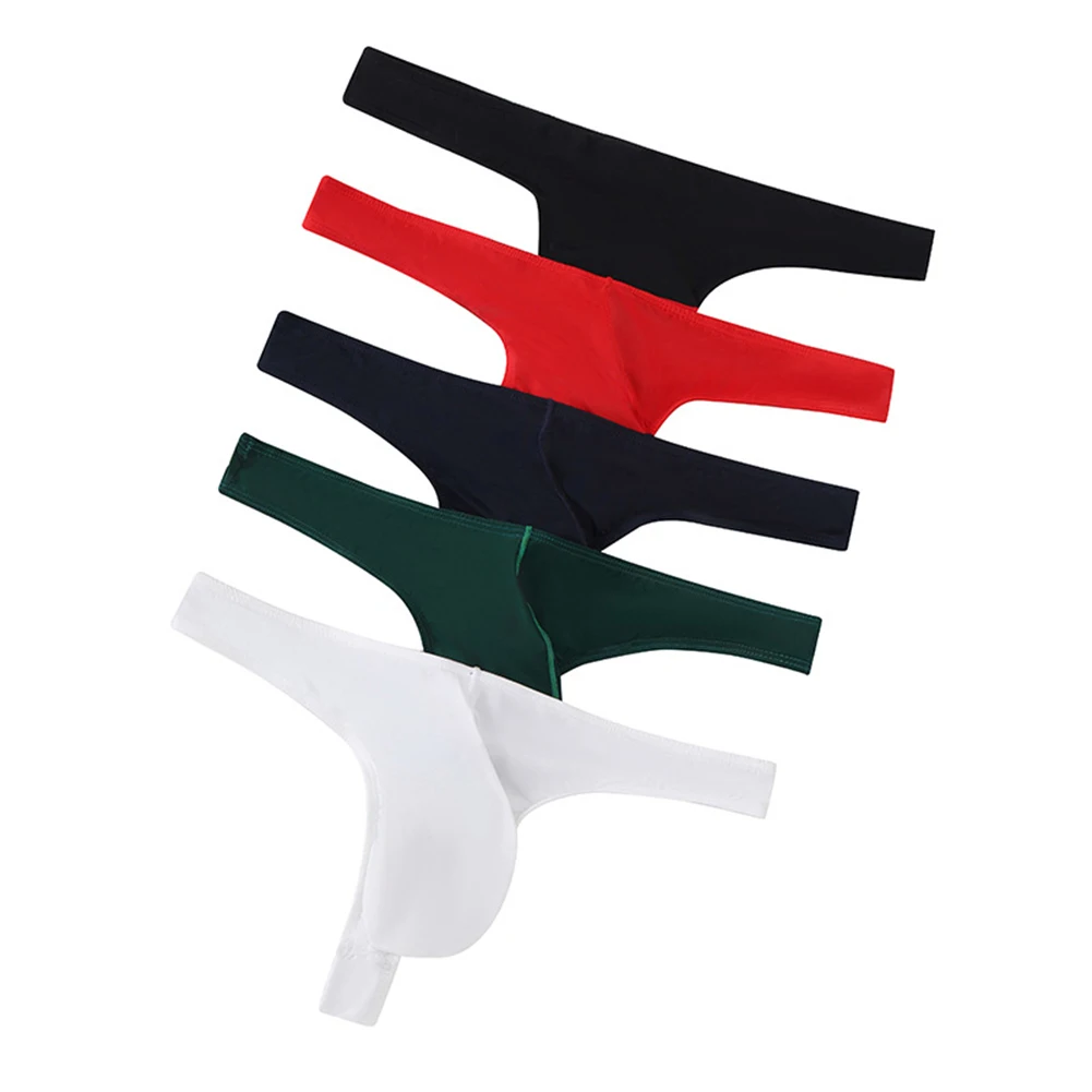 

2025 Men Sexy Bulge Pouch Panties G-string Brief Mens Sexy Underwear Solid Exposed Buttock Nightclub For Lingerie Underpants Men