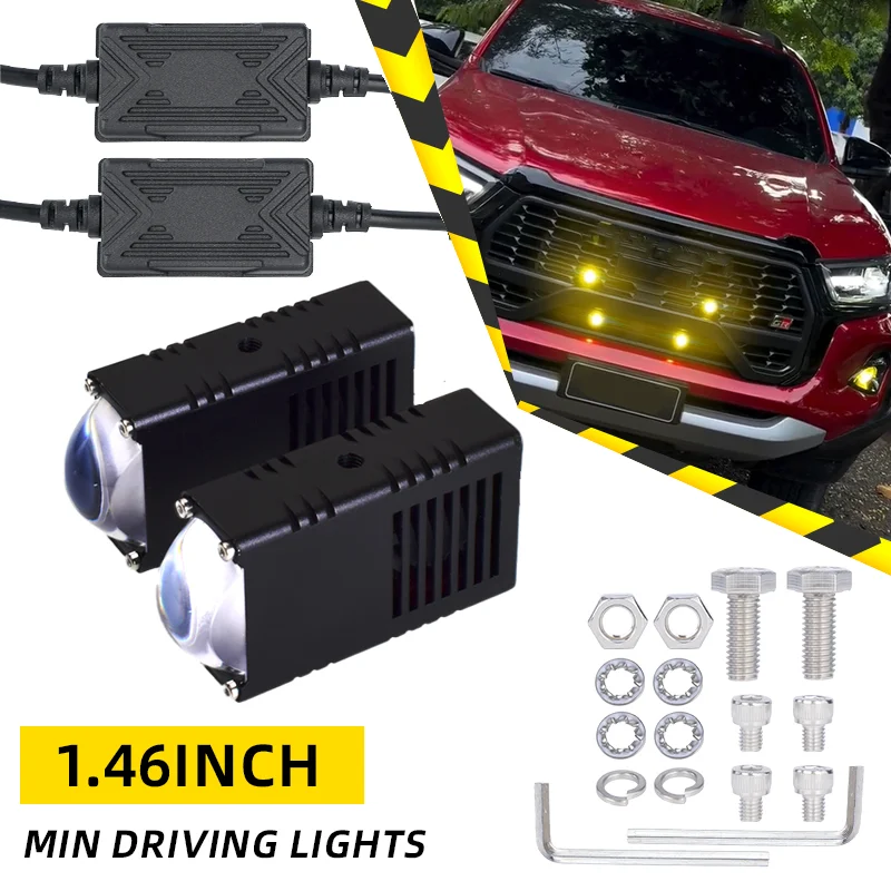 Senlo Motorcycle LED Spotlight Dual Color Hi/Low Beam Fog Lamps for Car Trucks SUV UTV 12V 24VMini Lens Headlight Driving Light