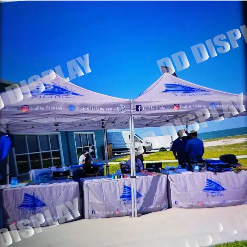 DD Outdoor Folding Gazebo 10x20ft Advertising Tents Roof Oxford Cloth Portable Sidewall 600D Waterproof Cover Fabric Canopy Tent