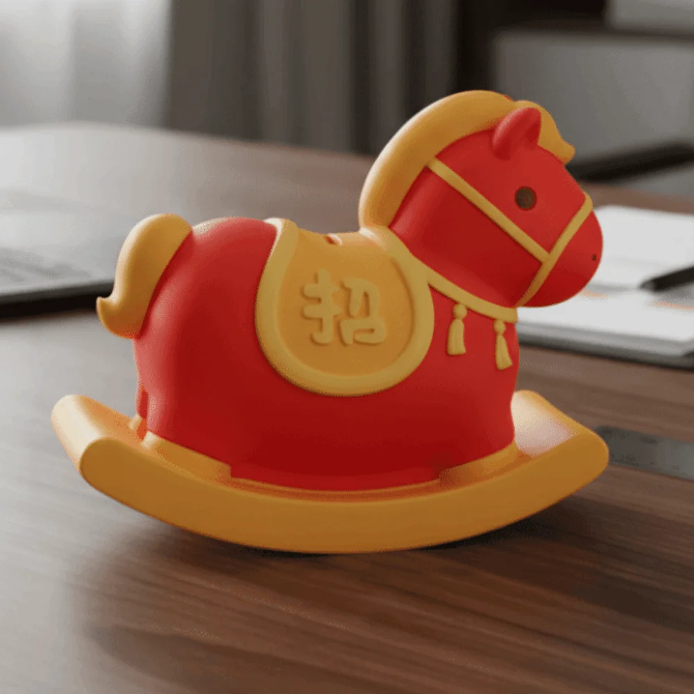 

Anti Drop Horse Year Piggy Bank Decorative Large Capacity Cartoon Horse Money Boxes Model Collectible Horse Piggy Bank Ornament