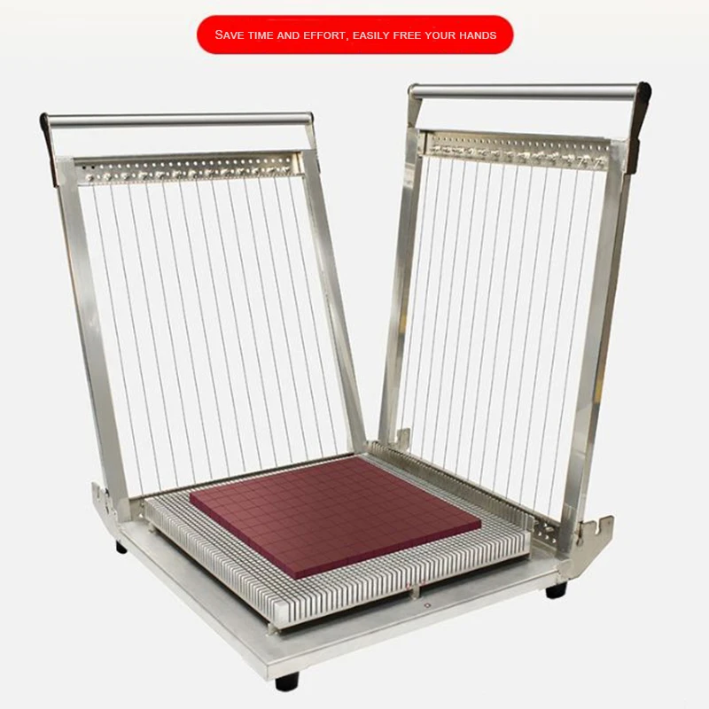 Jz Manual Raw Chocolate Cutting Machine Slicer Stainless Steel Bar Cutter Dessert Candy Multi Size Cutting