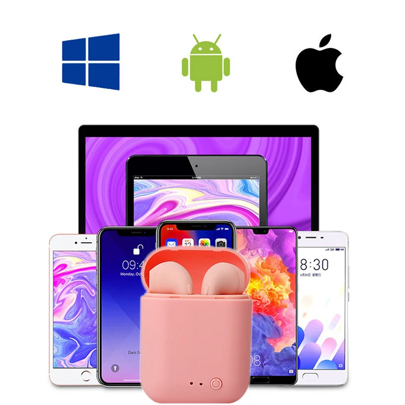 سماعات i7 Mini 2 TWS Ture اللاسلكية HiFi سماعات ستيريو سماعات أذن رياضية مع ميكروفون لهاتف iPhone/Xiaomi/Samsung PK i9s i12