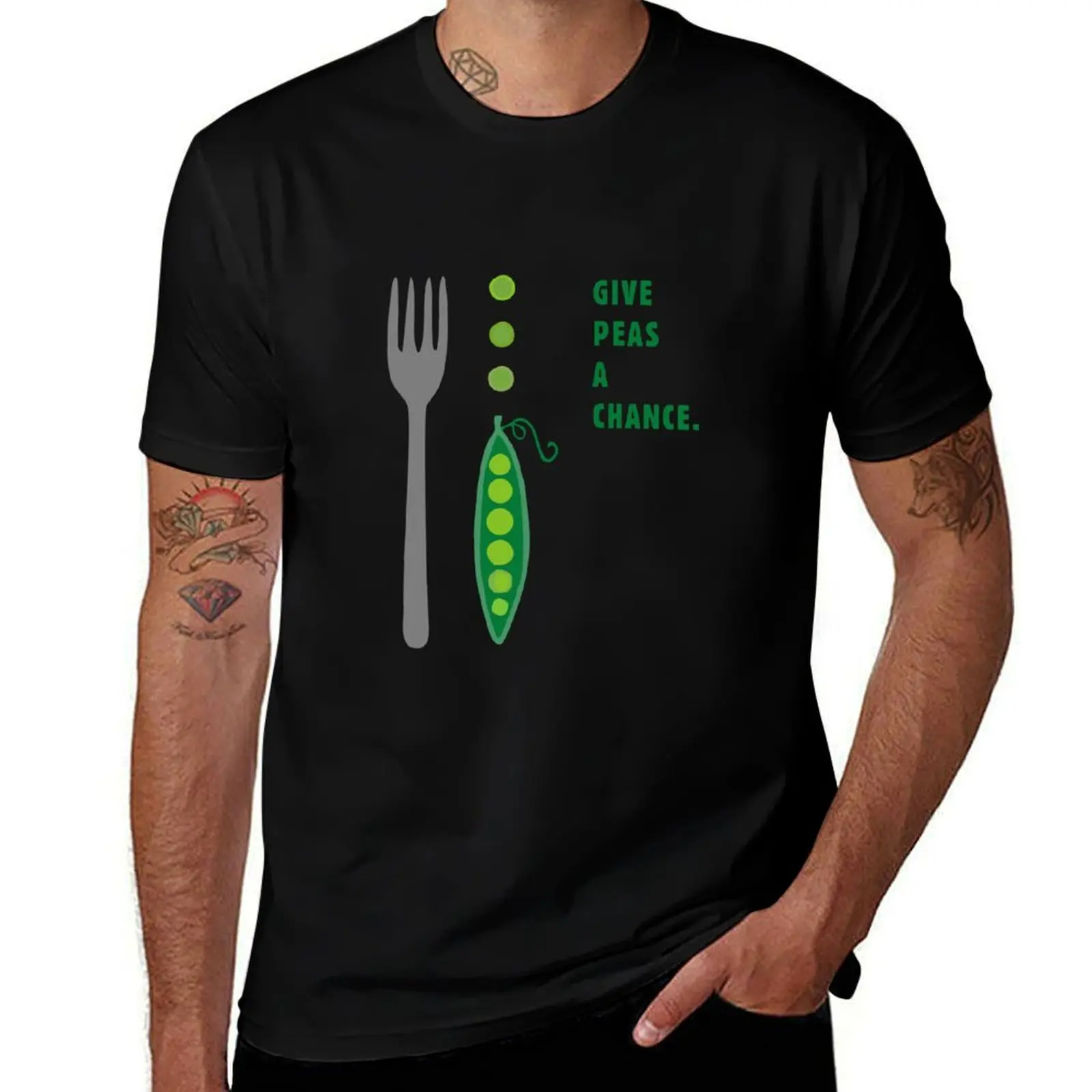 Give Peas a Chance T-Shirt man t shirt luxury T-Shirt