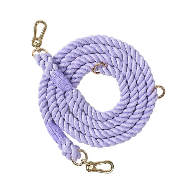 Wholesale Stocked Western Style Small Medium Large Factory Braided Rope Pet Leads Luxury  Multiway