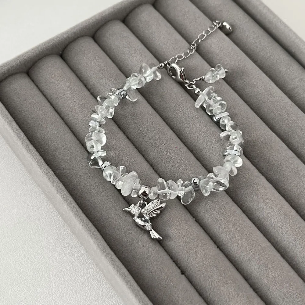 Fashion Bracelets For Women New Crystal Stone Chain Sexy Zircon Bird & Star Pendant Jewelry Valentine's Gift B078