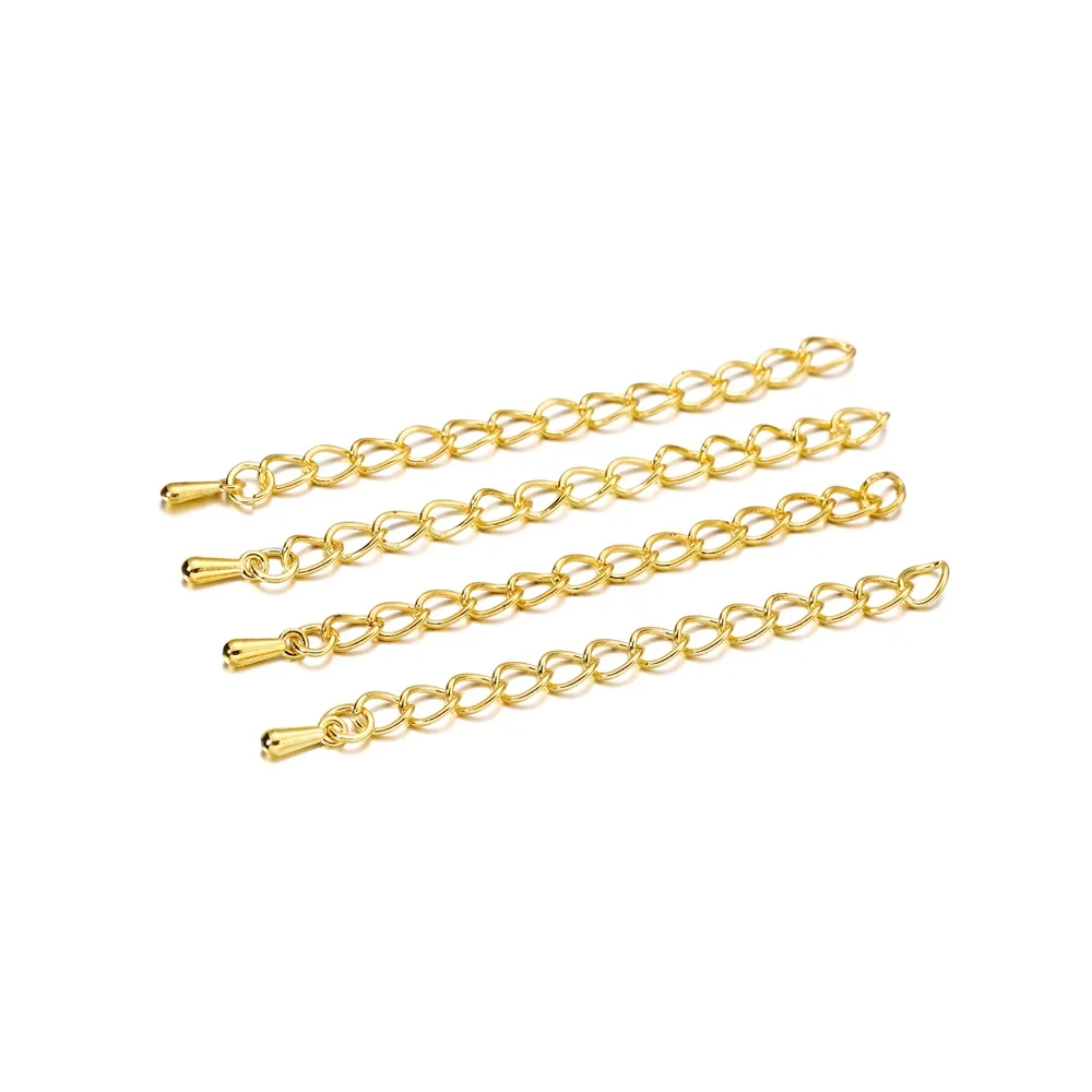 20pcs 50mm/70mm 5*4mm Tone Extended Extension Tail Chain Necklace Tail Chain Connector Finding For Bracelet Base Tray Accessorie