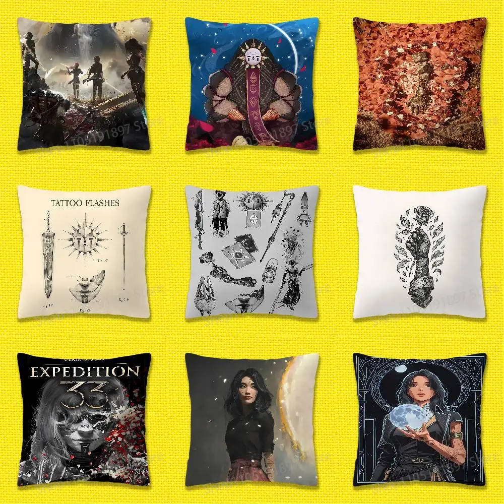 

Clair Obscur Expedition 33 Throw Pillow Case For 55x55cm 40x40cm 45x45cm 50x50cm 30x30cm Square Office Pillowship Cover