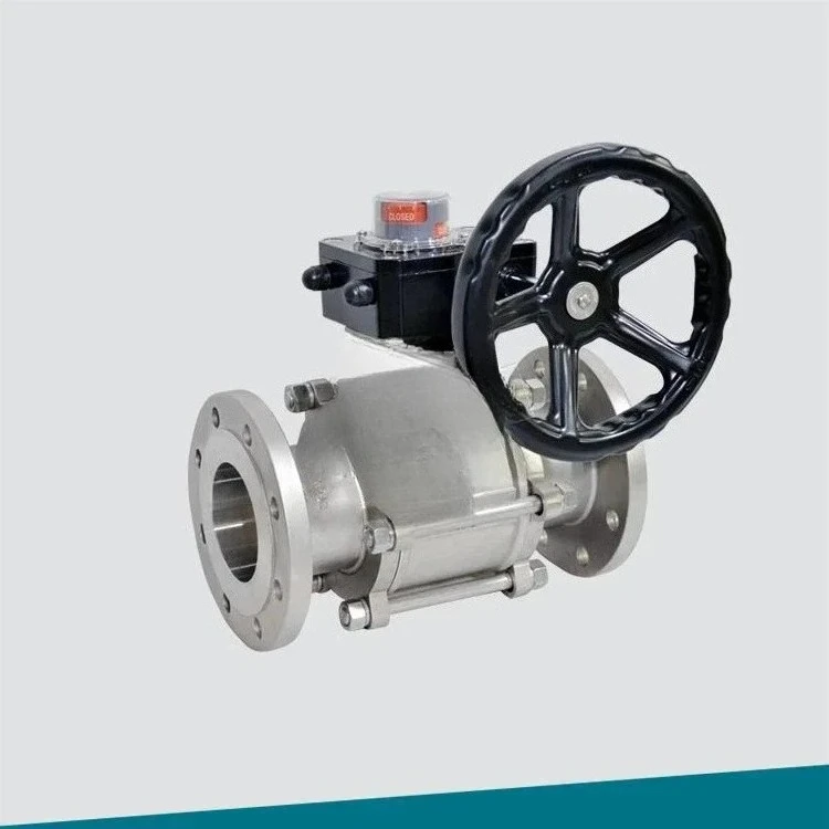 

CF8 Sanitary Signal Three-piece Flange Turbo Ball Valve with Signal Feedback, All-Inclusive PTFE Seal
